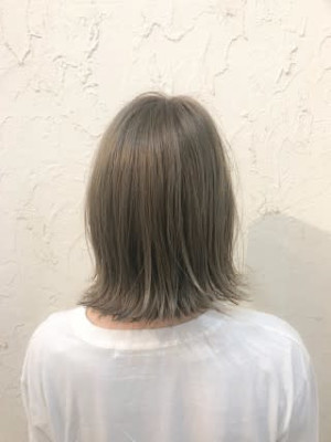 【Flor】*切りっぱなしボブ+プラチナアッシュ*