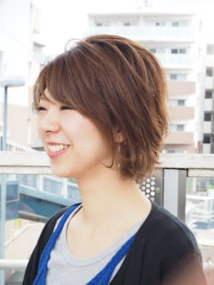 【Flor】*丸みショート+パールベージュ*