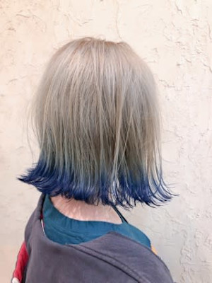 【Flor】*ラインカラー+ミルクティ×コバルトブルー