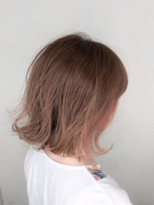 【Flor】*スウィングボブ+インナーベビーピンク*