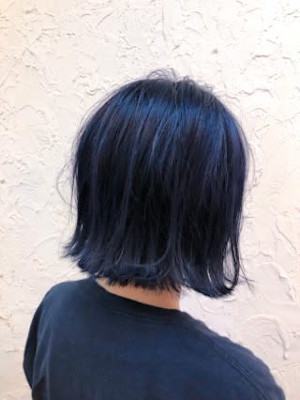 【Flor】*切りっぱなしボブ+ネイビー*