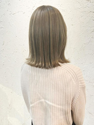 【Flor】*外ハネボブルフ+３Dカーキベージュ*