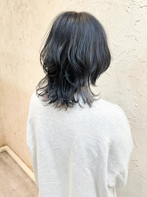 【Flor】*ボブルフ+ネイビーブラック*