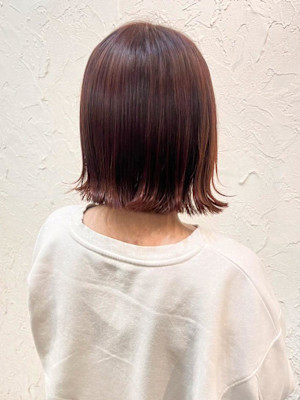 【Flor】*外ハネボブ+マロンブラウン*