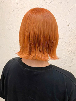 【Flor】*外ハネボブ+オレンジベージュ*