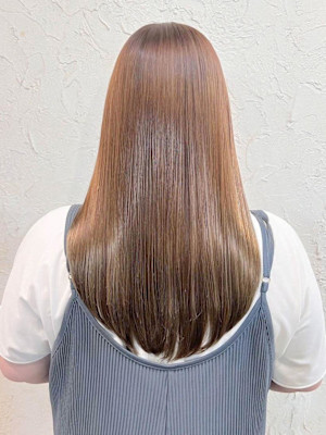 【Flor】*髪質改善+ストレート+シアべージュ*