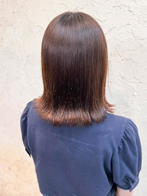 【Flor】*髪質改善+ツヤ外ハネボブ+ブラウン*