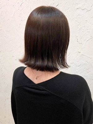 【Flor】*外ハネボブ+髪質改善+モカブラン*