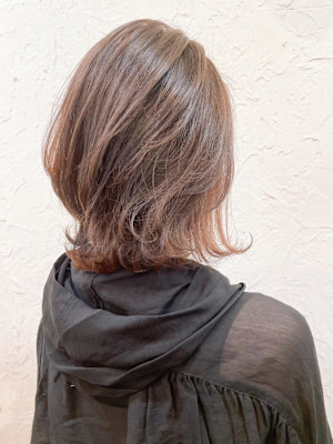 【Flor】*抜け感くびれボブ×ミルキーベージュ*