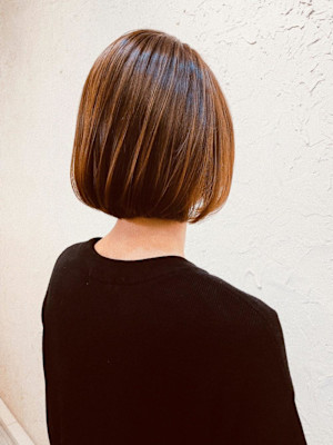 【Flor】*内巻きワンカールボブ+マロンベージュ*