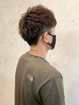 【Flor】*束感ショート+カーキベージュ*