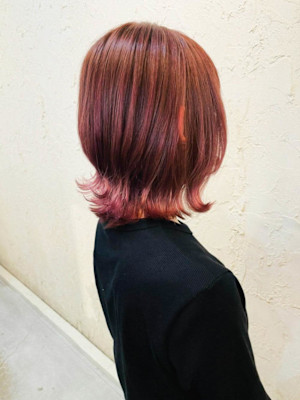 【Flor】*くびれボブ+ピンクブラウン*　