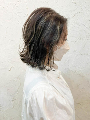 【Flor】*くびれボブ+３Dハイライトグレージュ*