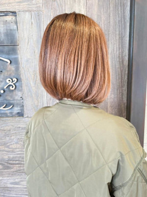 【Flor】*Aラインボブ+シナモンベージュ*