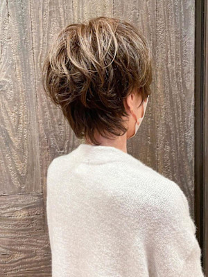 【Flor】*ショートレイヤー+シアーブルージュ*