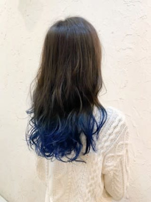 【Flor】*グラデーション+ネイビーブルー*