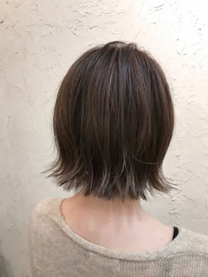 【Flor】*ぷっつんボブ+パールアッシュベージュ*