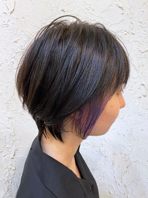 【Flor】*ショートボブ+インナーガーネット*