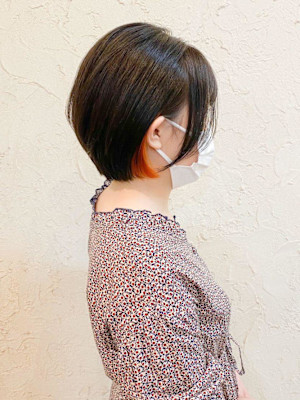 【Flor】*インナーカラー+オレンジ×ブラウン*