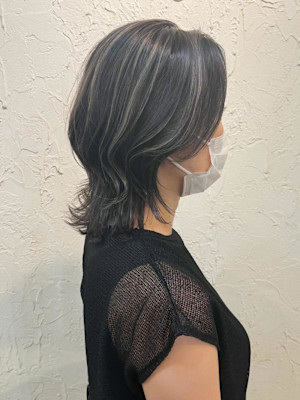 【Flor】*くびれセミディ+３Dシルバーアッシュ*