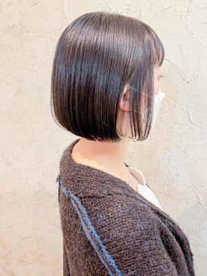 【Flor】*コンパクトボブ+アッシュグレージュ*