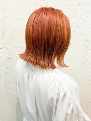 【Flor】*外ハネボブ+オレンジベージュ*