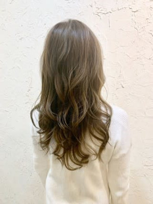 【Flor】*無造作ウェーブ+カーキグレージュ*