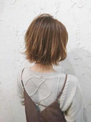 【Flor】*切りっぱなしボブ+ラテベージュ*