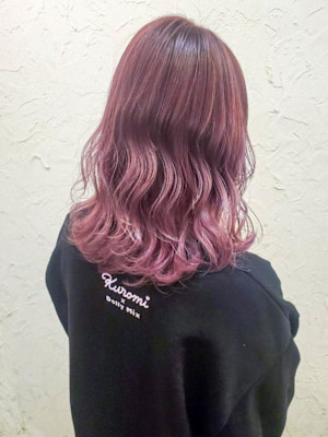 【Flor】*波巻きセミディ+ピンクラベンダー*