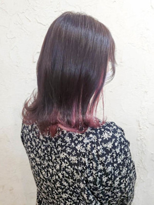 【Flor】*インナーカラー+ラズベリー×アッシュ*