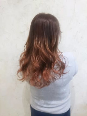 【Flor】*グラデーション+コーラルピンク*