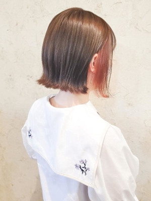 【Flor】*インナーカラー+ピンク×ベージュ*