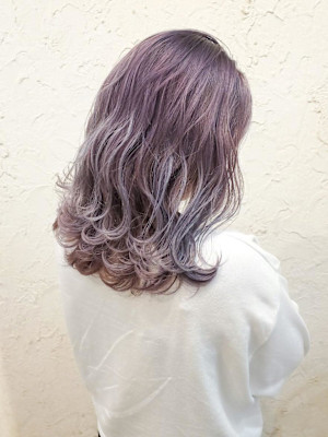 【Flor】*フレンチウェーブ+ラベンダーシルバー*