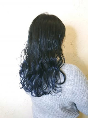 【Flor】*グラデーション+ネイビーブルーー*