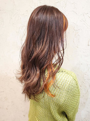 【Flor】*インナーカラー+イエローオレンジ*