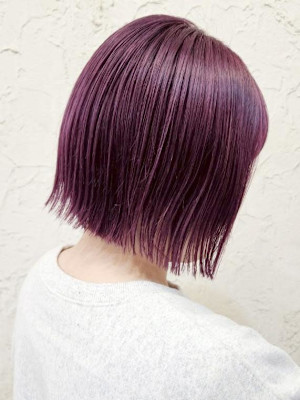 【Flor】*切りっぱなしボブ+ラベンダーピンク*