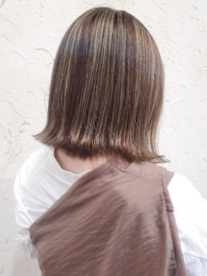 【Flor】*ハイライトボブ＋オリーベージュ**