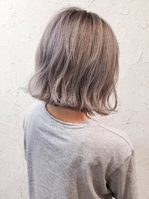 【Flor】*くびれ外ハネボブ+ホワイトアッシュ*