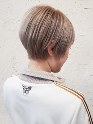 【Flor】*フレンチショート+ミルクティベージュ*