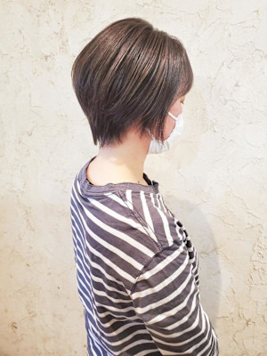 【Flor】*前下がりショート+スモーキーグレージュ*