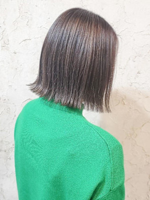 【Flor】*外はねボブ＋シルバーグレージュ*