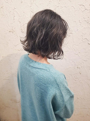 【Flor】*ふわふわボブ+スモーキーグレージュ*