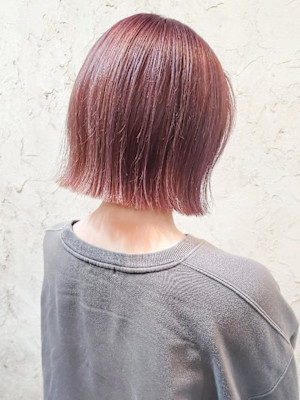 【Flor】*外はねボブ＋ラズベリーピンクベージュ*