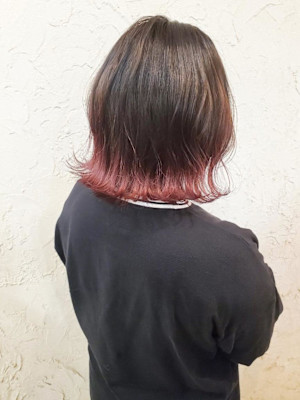 【Flor】*ラインカラー+バーガンディピンク*