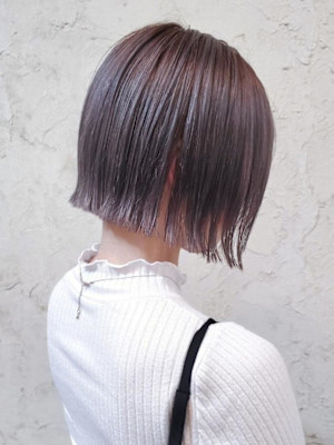 【Flor】*あごラインボブ＋シルバーグレージュ＊