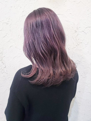 【Flor】*ゆる巻きセミディ＋バーガンディ*