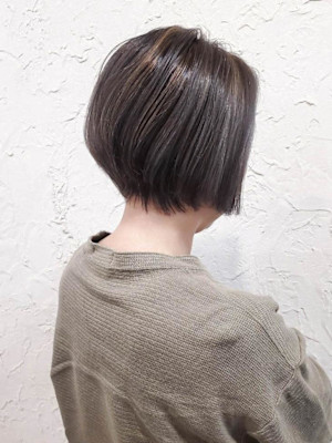 【Flor】*ショートボブ+３Dハイライト+グレージュ