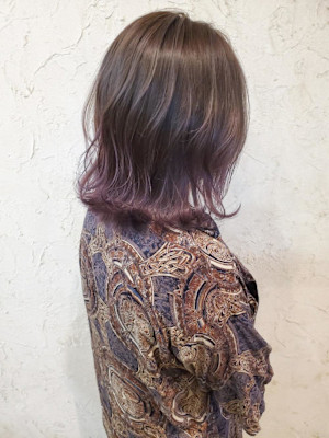 【Flor】*グラデーション+アッシュパープル*