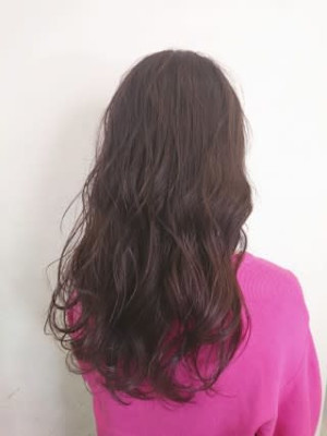 【Flor】*ラベンダーグレージュ+フェザーロング*