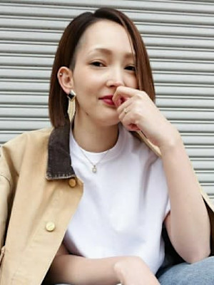 【Flor】*ピーチオレンジ+シンプルボブ*